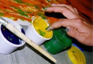 Träume gestalten mit Fingerfarben